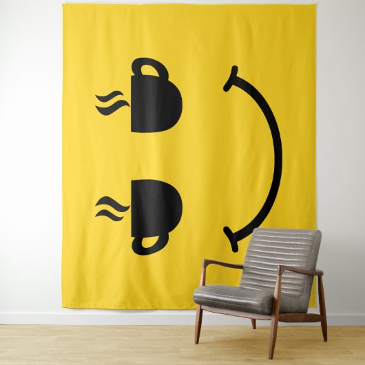 Coffee Cup Smile タペストリー (インサイチュ)