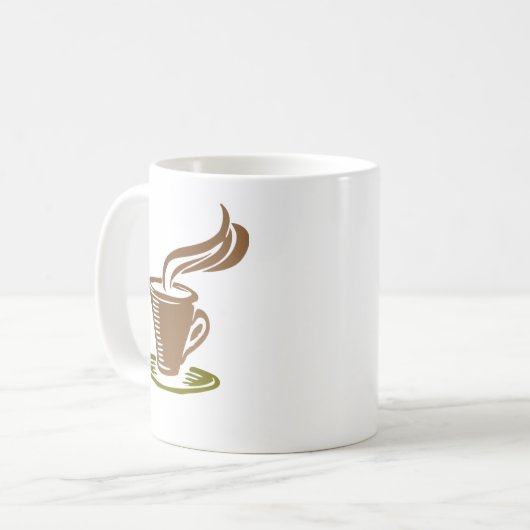 Coffee Cup with Coffee Cup Design コーヒーマグカップ (正面左)