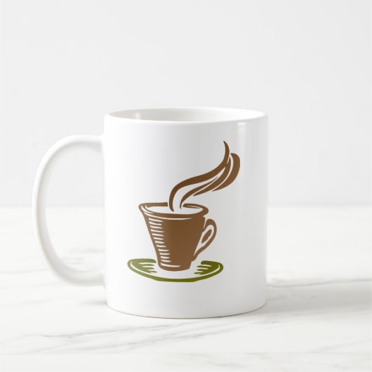 Coffee Cup with Coffee Cup Design コーヒーマグカップ (左)