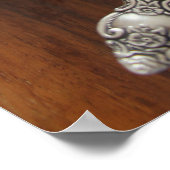 Coffee cup with heart ポスター (角)