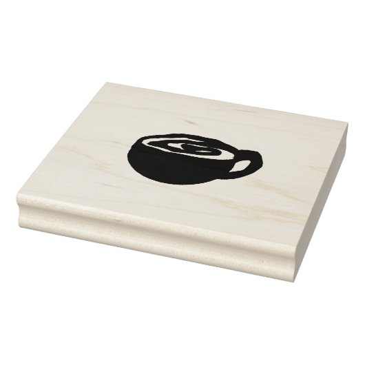 Coffee Cup With Swirl Rubber Stamp ラバースタンプ (スタンプ)