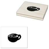 Coffee Cup With Swirl Rubber Stamp ラバースタンプ (押印)
