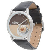 Coffee Cup Wrist Watch – Stylish Cafe Inspired Tim 腕時計 (アングル)