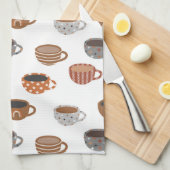 Coffee Cups   キッチンタオル (四つ折り)