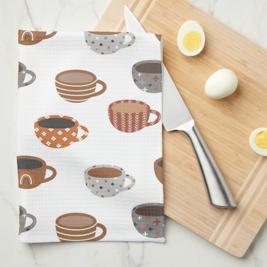 Coffee Cups   キッチンタオル (四つ折り)