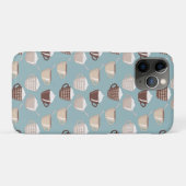 Coffee Cups Cream Caffeine Lover Pastel Blue Brown Case-Mate iPhoneケース (裏面(横))