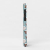 Coffee Cups Cream Caffeine Lover Pastel Blue Brown Case-Mate iPhoneケース (裏面/左)