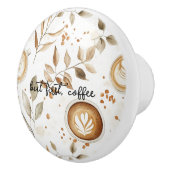 Coffee Cups Leaves セラミックノブ (右)
