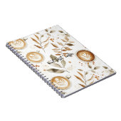 Coffee Cups Leaves ノートブック (右側)