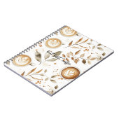 Coffee Cups Leaves ノートブック (左側)