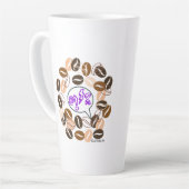 COFFEE & CUSSIN' by Jeff Willis Art カフェラテマグ (左アングル)