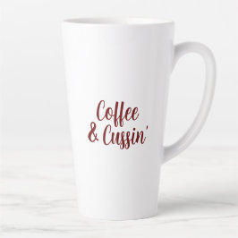 COFFEE & CUSSIN' by Jeff Willis Art カフェラテマグ