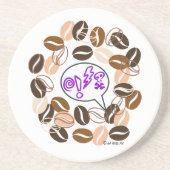 COFFEE & CUSSIN' by Jeff Willis Art コースター (正面)