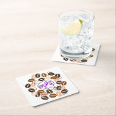 COFFEE & CUSSIN' by Jeff Willis Art スクエアペーパーコースター (インサイチュ)