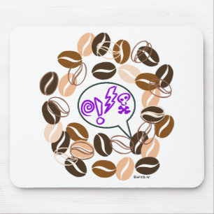 COFFEE & CUSSIN' by Jeff Willis Art マウスパッド