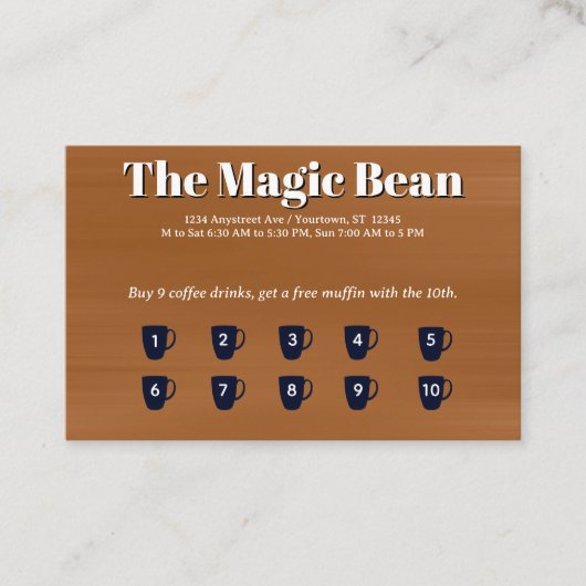 Coffee Customer Rewards Card 名刺 (正面)