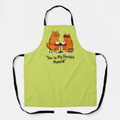 Coffee Date Cat Couple エプロン (正面)