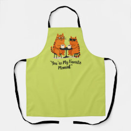 Coffee Date Cat Couple エプロン