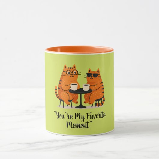 Coffee Date Cat Couple Mug マグカップ (中央)