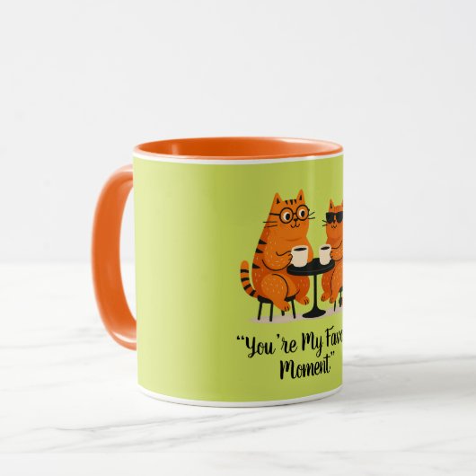 Coffee Date Cat Couple Mug マグカップ (正面左)