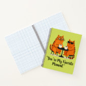 Coffee Date Cat Couple Spiral Notebook ノートブック (内部)