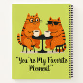 Coffee Date Cat Couple Spiral Notebook ノートブック (裏面)
