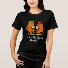 Coffee Date Cat Couple T-Shirt トライブレンドＴシャツ