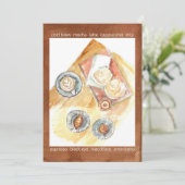 Coffee Date Invitation Pastry Sweets Food 招待状 (スタンド正面)