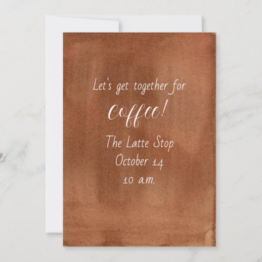 Coffee Date Invitation Pastry Sweets Food 招待状 (裏面)