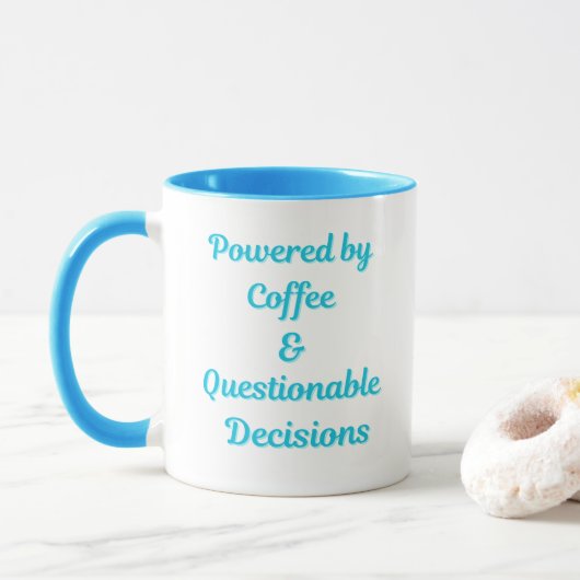 Coffee & Decisions Mug – Funny Gift マグカップ (ドーナツ)