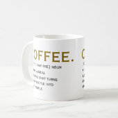 Coffee Definition – 面白い辞書風デザイン コーヒーマグカップ (正面左)