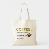 Coffee Definition – 面白い辞書風デザイン トートバッグ (裏面)