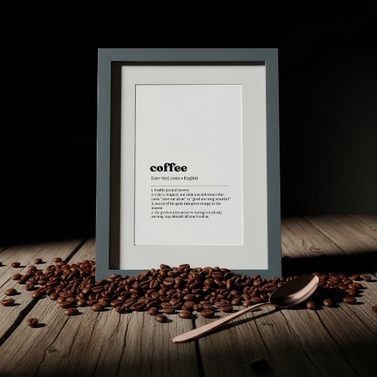 Coffee Definition Poster | Dictionary Style ポスター
