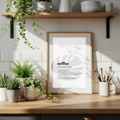 Coffee Definition Poster | Dictionary Style ポスター