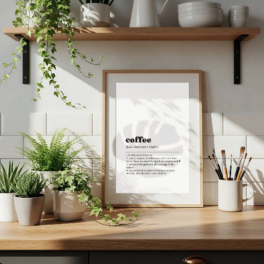 Coffee Definition Poster | Dictionary Style ポスター