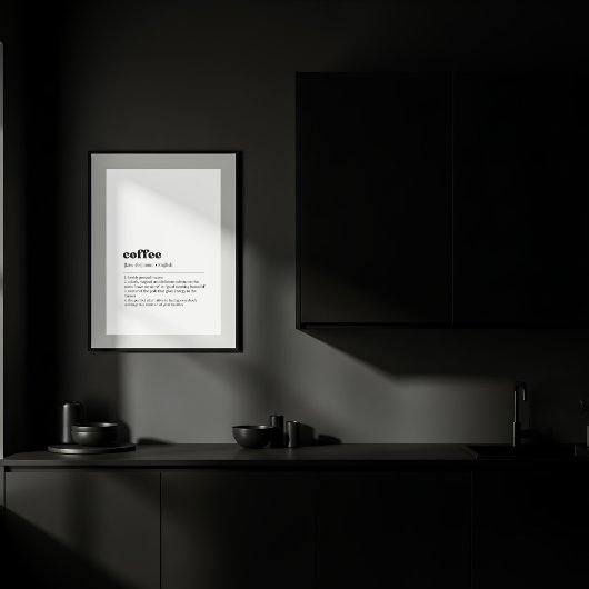 Coffee Definition Poster | Dictionary Style ポスター