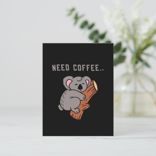 Coffee Design Funny ポストカード (スタンド正面)