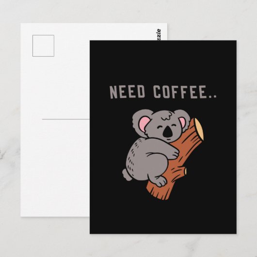 Coffee Design Funny ポストカード (正面/裏面)