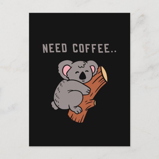 Coffee Design Funny ポストカード (正面)