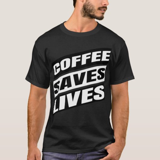 coffee dog print lab tシャツ (正面)