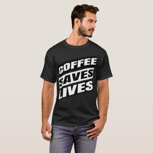 coffee dog print lab tシャツ (正面フル)