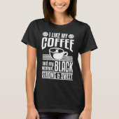 Coffee Drinker Barista Big Butt Joke Tシャツ (正面)