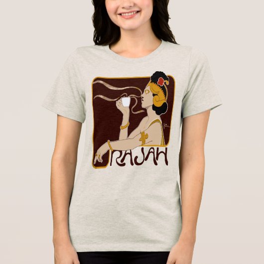 Coffee Drinker Cafés Rajah. Henri Meunier, 1897  トライブレンドＴシャツ (正面)