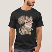 Coffee Drinking Lazy Ignorant Cat Tシャツ (正面)