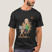 Coffee drinking Nerd chopping hangs on Coffee Drip Tシャツ (正面)