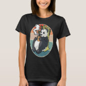 Coffee drinking panda tシャツ (正面)