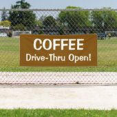 COFFEE Drive-Thruオープン！バナー 横断幕 (インサイチュ)