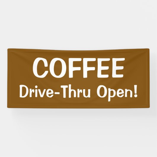 COFFEE Drive-Thruオープン！バナー 横断幕 (横)