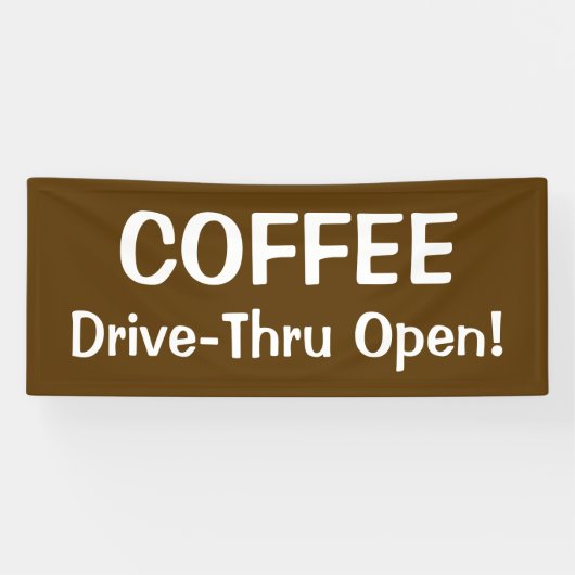 COFFEE Drive-Thruオープン!バナー 横断幕 (横)