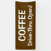 COFFEE Drive-Thruオープン!バナー 横断幕 (縦)